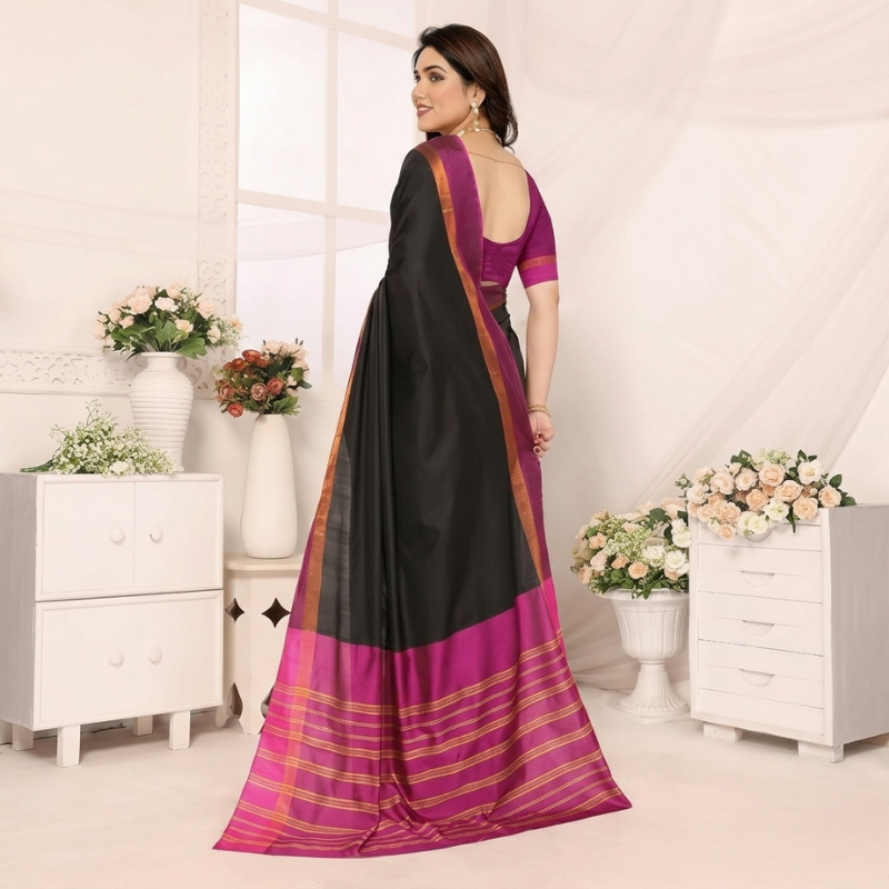 Traditional Kerala Silk Blend Saree - Image 2