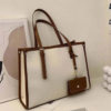 Elegant Dual-Tone Office Tote Handbag
