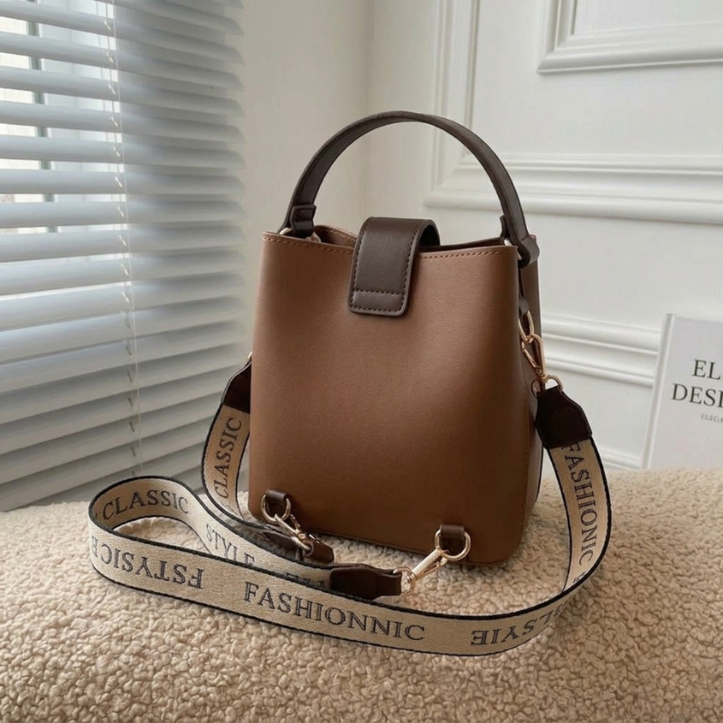 Classic Bucket Crossbody Handbag - Image 3