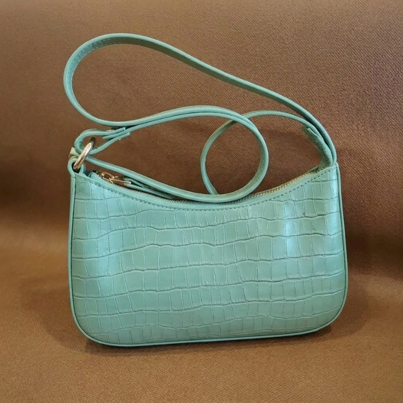 Classic Croc Pattern Shoulder Bag - Image 2