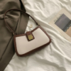 Classic Two-Tone Shoulder Handbag