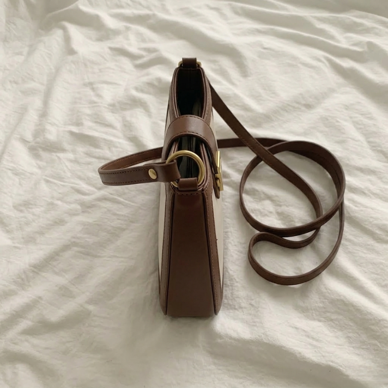 Classic Two-Tone Shoulder Handbag - Image 2