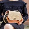 Vintage Embossed Flap Crossbody Bag
