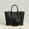 Elegant Black Structured Tote Bag