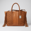 Elegant Fringe Leather Tote Handbag