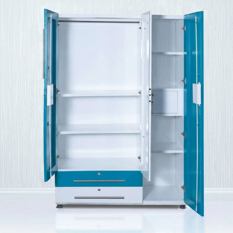 AquaStyle 3 Door Mirror Wardrobe - Image 2