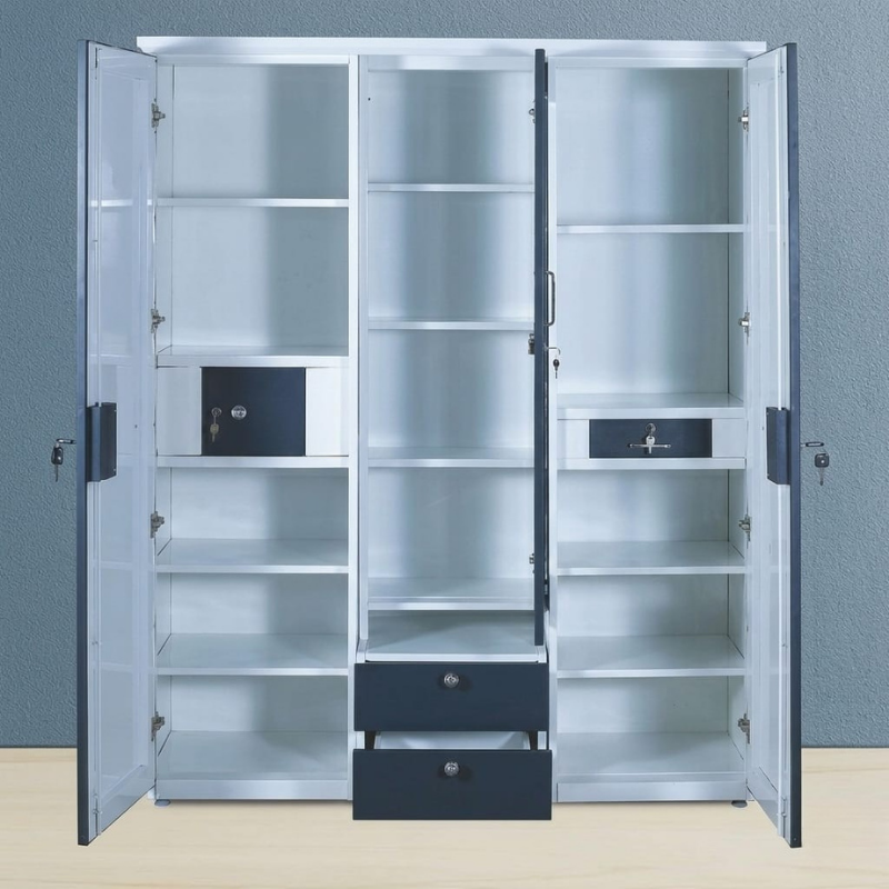 Royal Center Mirror CNC Wardrobe - Image 2