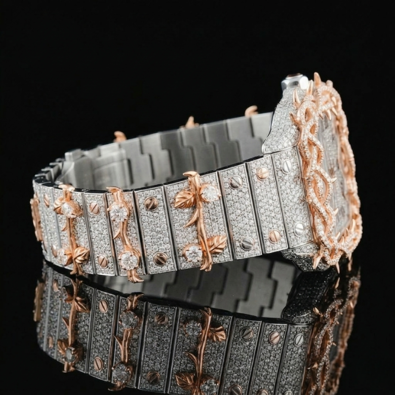 Crown Thorn Diamond Luxury Watch - Image 2