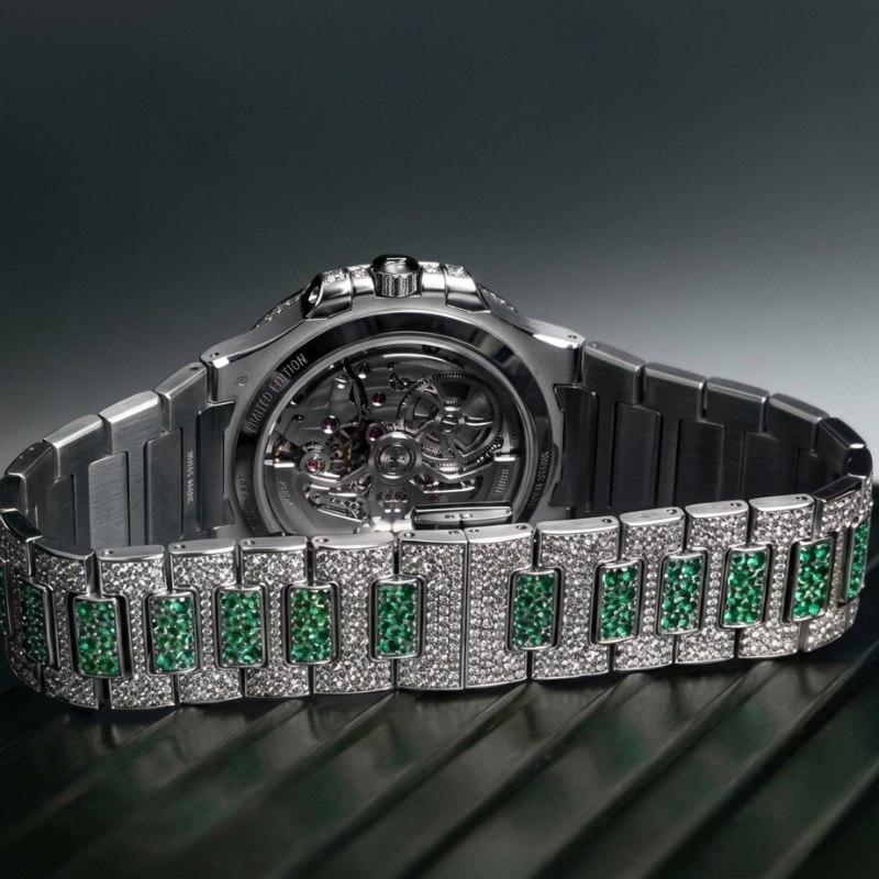 Emerald Luxe Diamond Watch - Image 2