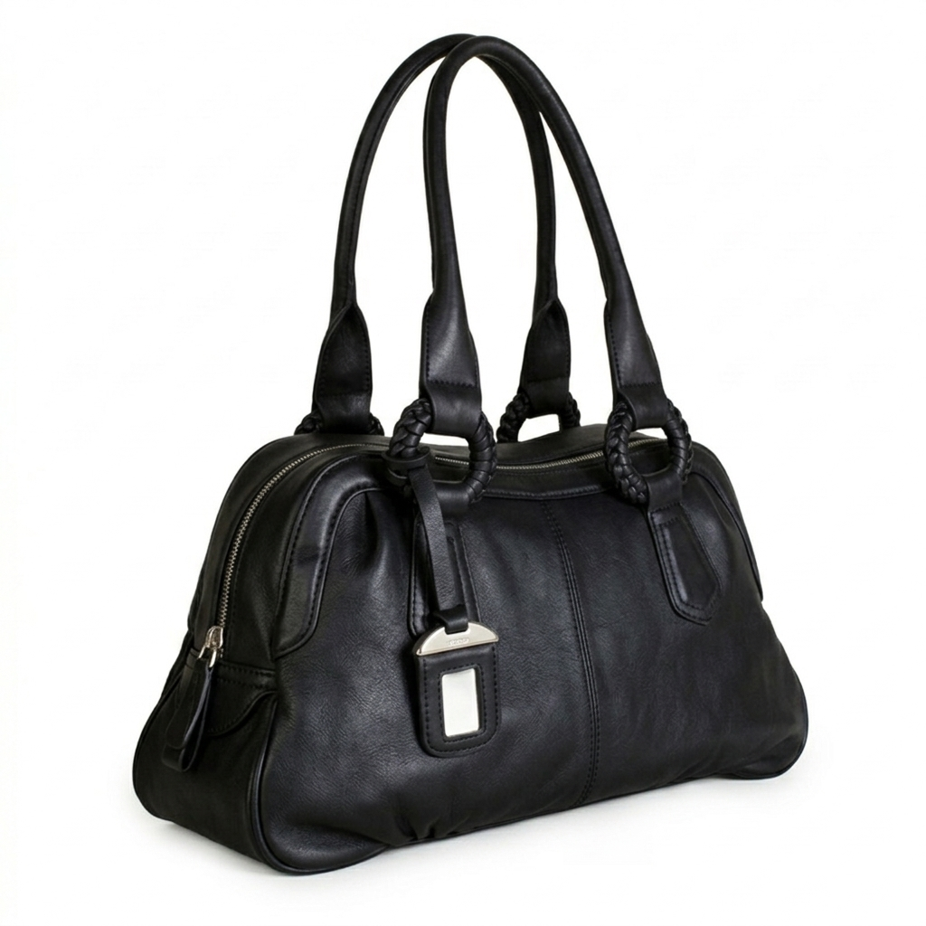 Elegant Braided Handle Shoulder Bag - Image 2