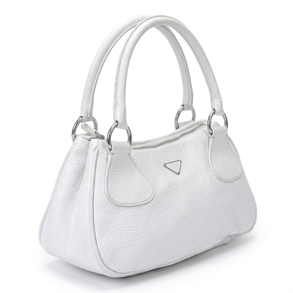 Elegant Classic White Shoulder Bag - Image 2