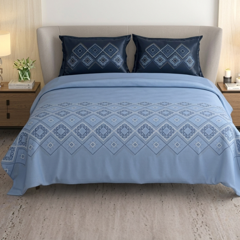 Geometric Printed Bedsheet Set - Image 4