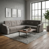 Modern Fabric L-Shape Corner Sofa