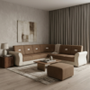 Elegant Dual-Tone L-Shape Corner Sofa