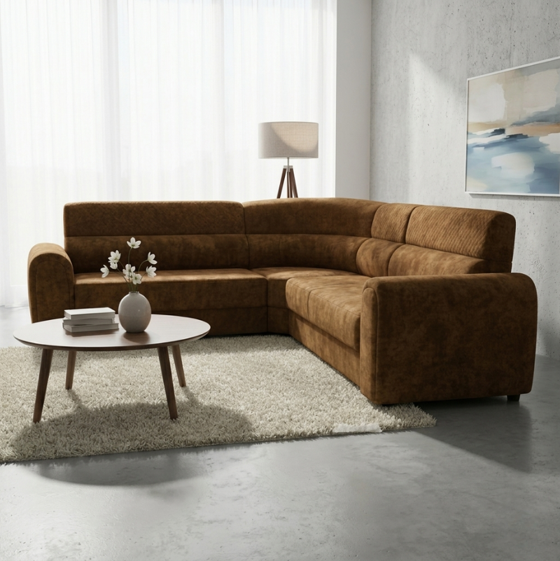 Vintage Leather L-Shape Corner Sofa - Image 2
