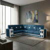 Imperial Blue L-Shape Corner Sofa