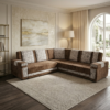 Imperial Brown L-Shape Corner Sofa