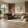 Walnut Luxe L-Shape Sofa