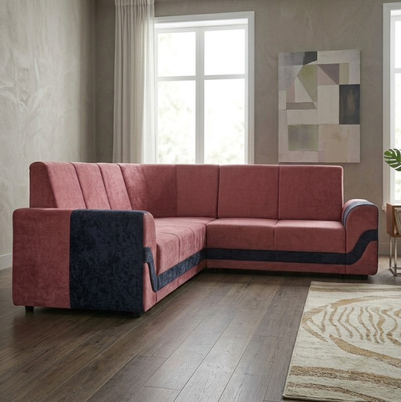 Rosewood Curve L-Shape Sofa - Image 2