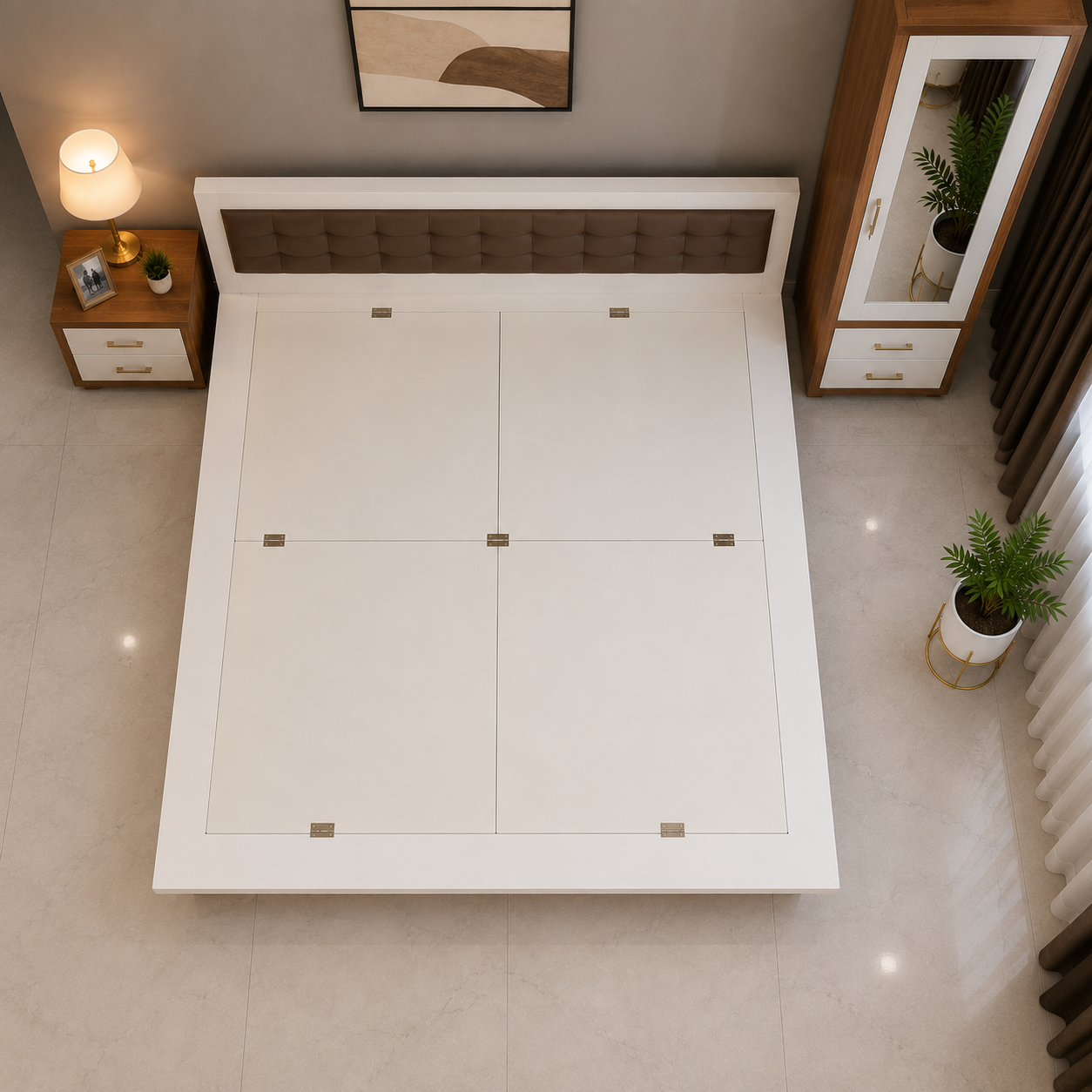 Ivory Royale Storage Bed - Image 4