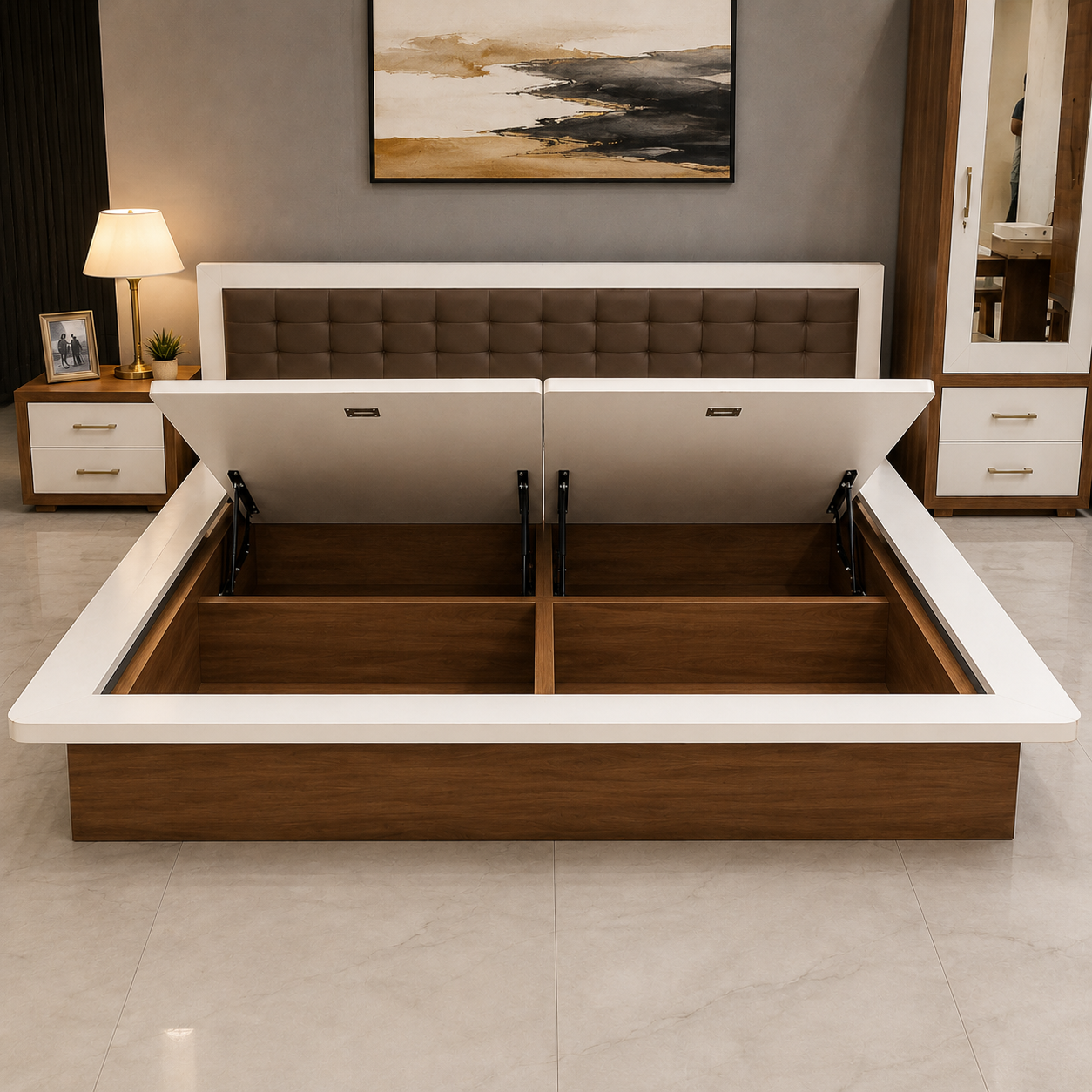 Ivory Royale Storage Bed - Image 5