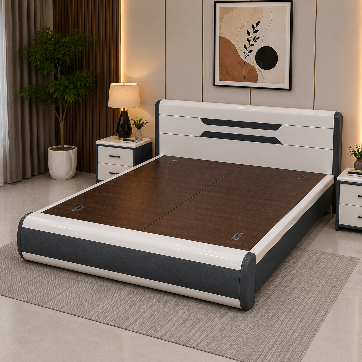 Arctic Curve Storage Bed - Image 2