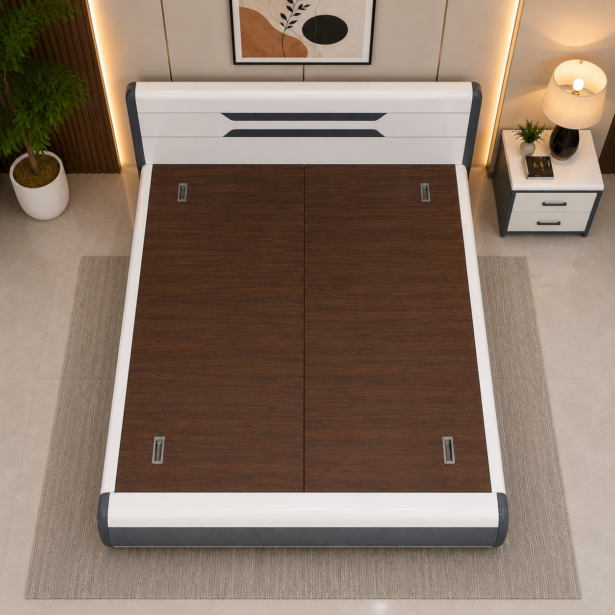 Arctic Curve Storage Bed - Image 4