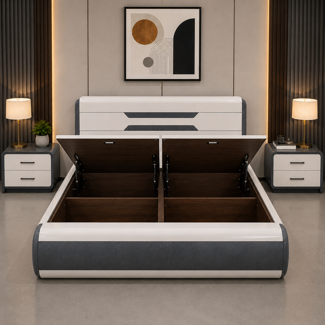 Arctic Curve Storage Bed - Image 5
