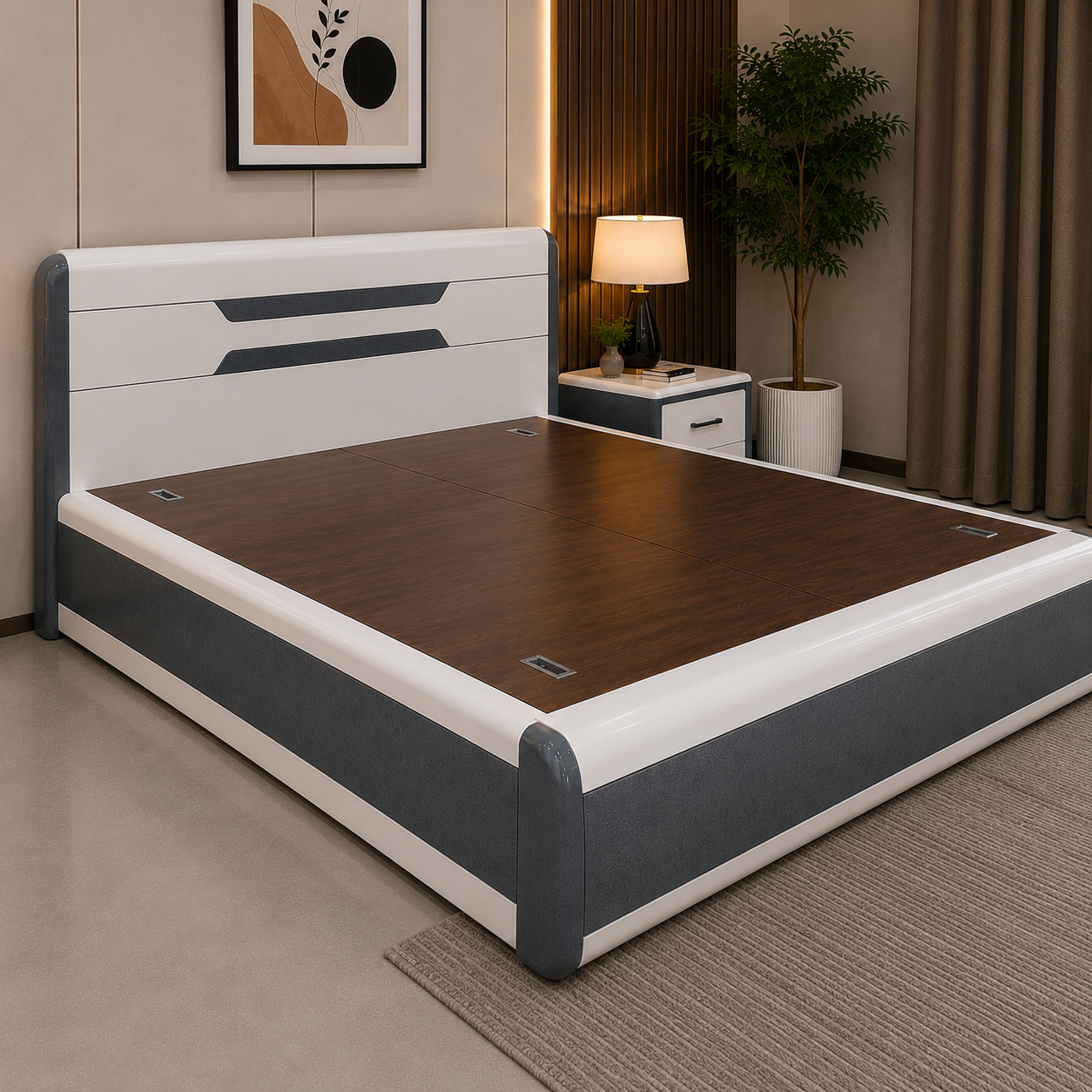 Arctic Curve Storage Bed - Image 6