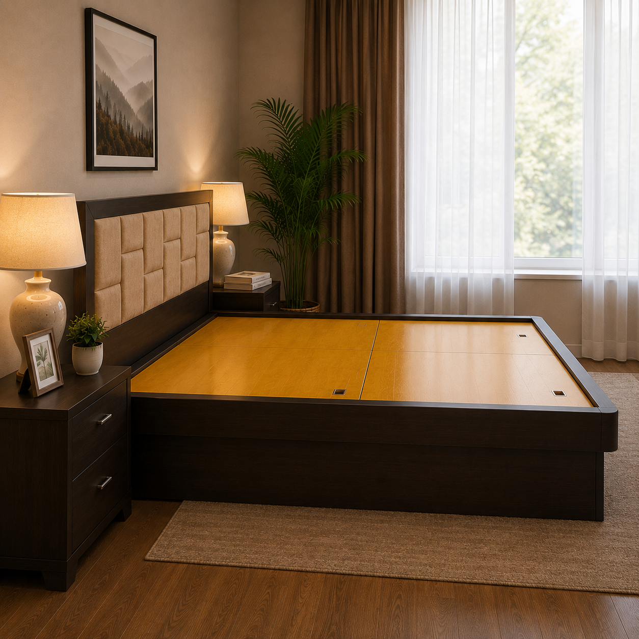 Royal Cushion Storage Bed - Image 3