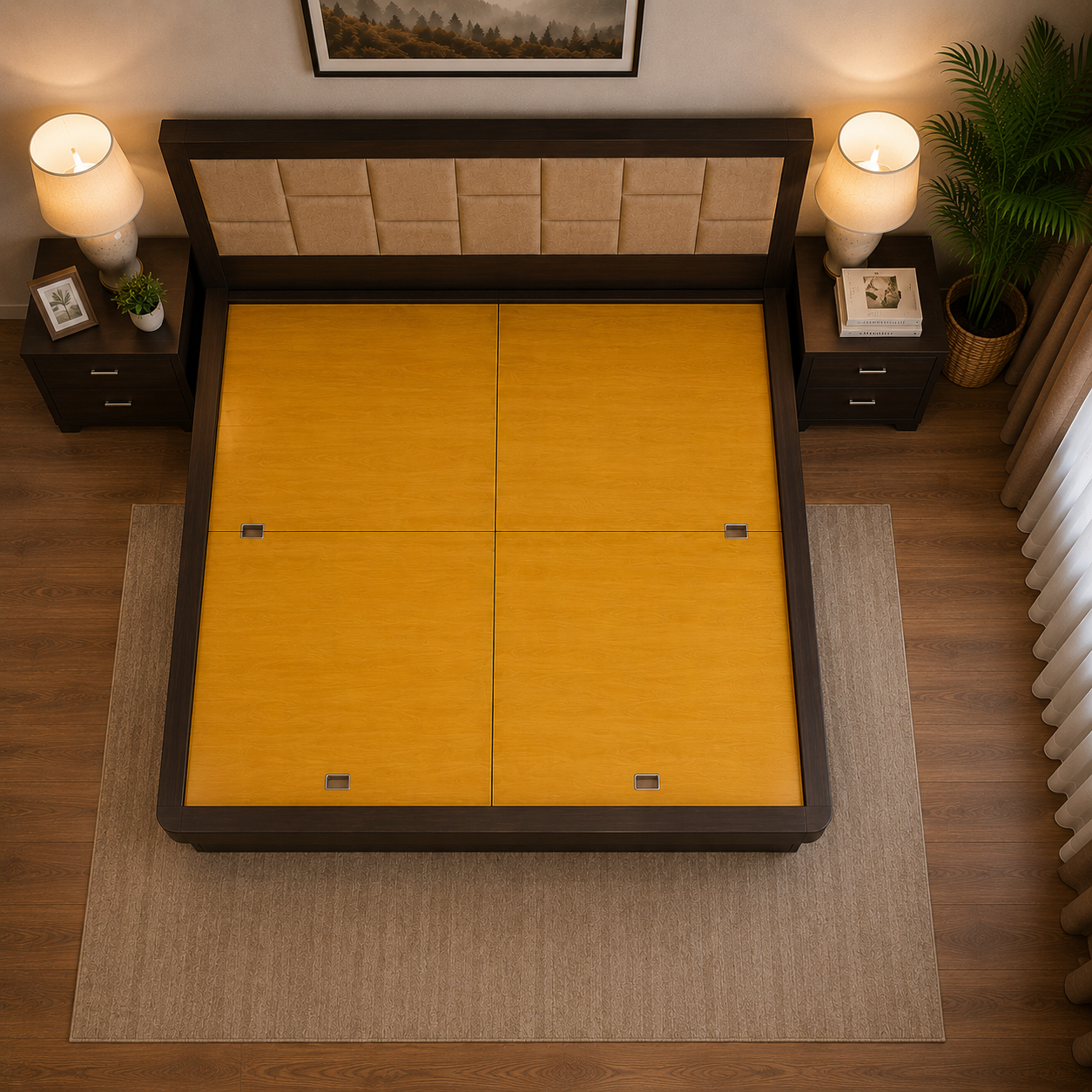 Royal Cushion Storage Bed - Image 4