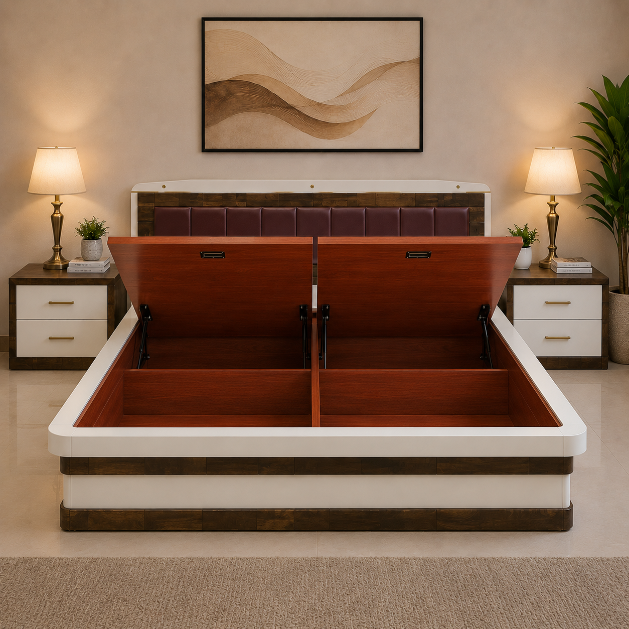 Walnut Crest Storage Bed - Image 5